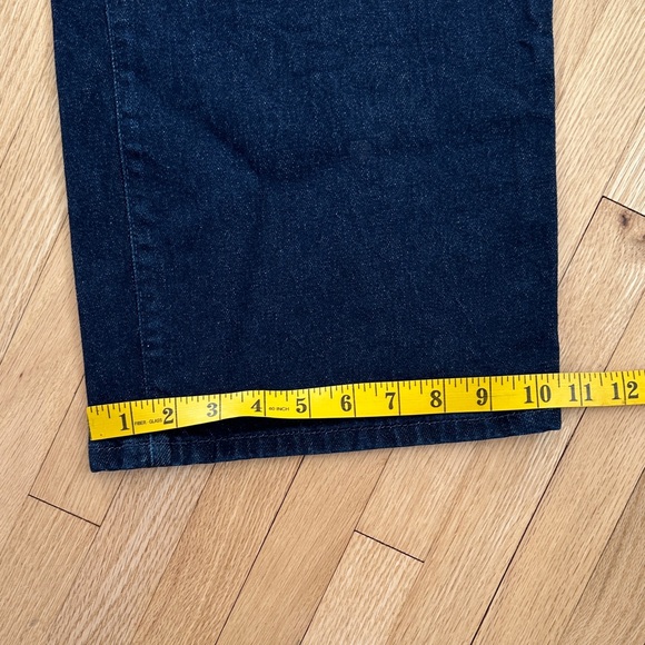 5 for $25 // Zara wide leg high waist cropped dark blue jeans size 2 - Picture 8 of 13
